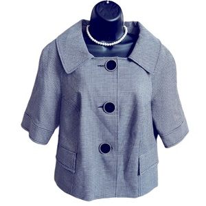 Investment Petites Cropped, Oversized Buttons & Collar